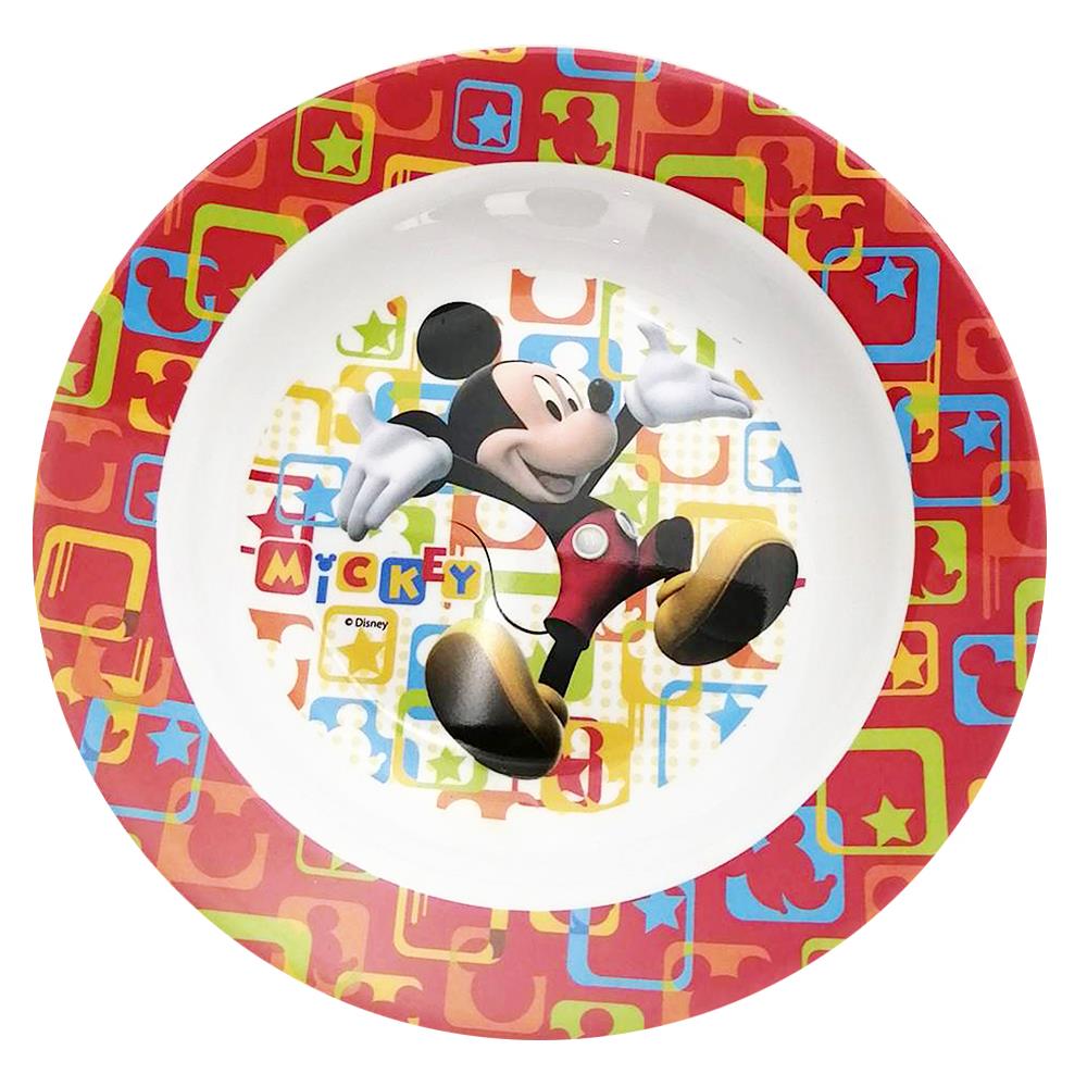 จานลึกเมลามีน  8 นิ้ว SUPERWARE มิกกี้ ฟันแทซทิคเฟรนด์ สีขาว/แดง