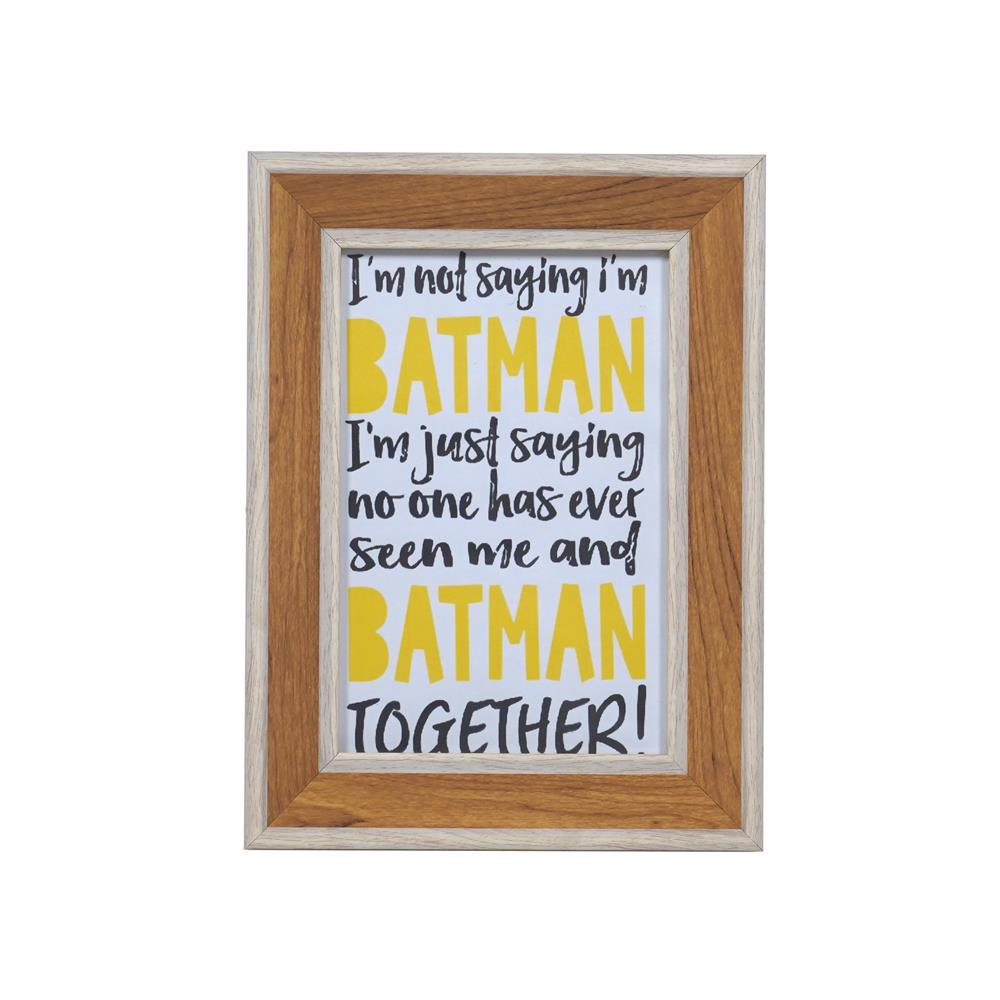 กรอบรูปไม้ HOME LIVING STYLE BATMAN 4x6 นิ้ว สีน้ำตาล_0