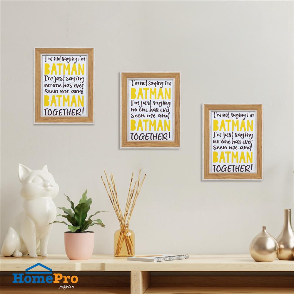 กรอบรูปไม้ HOME LIVING STYLE BATMAN 4x6 นิ้ว สีน้ำตาล