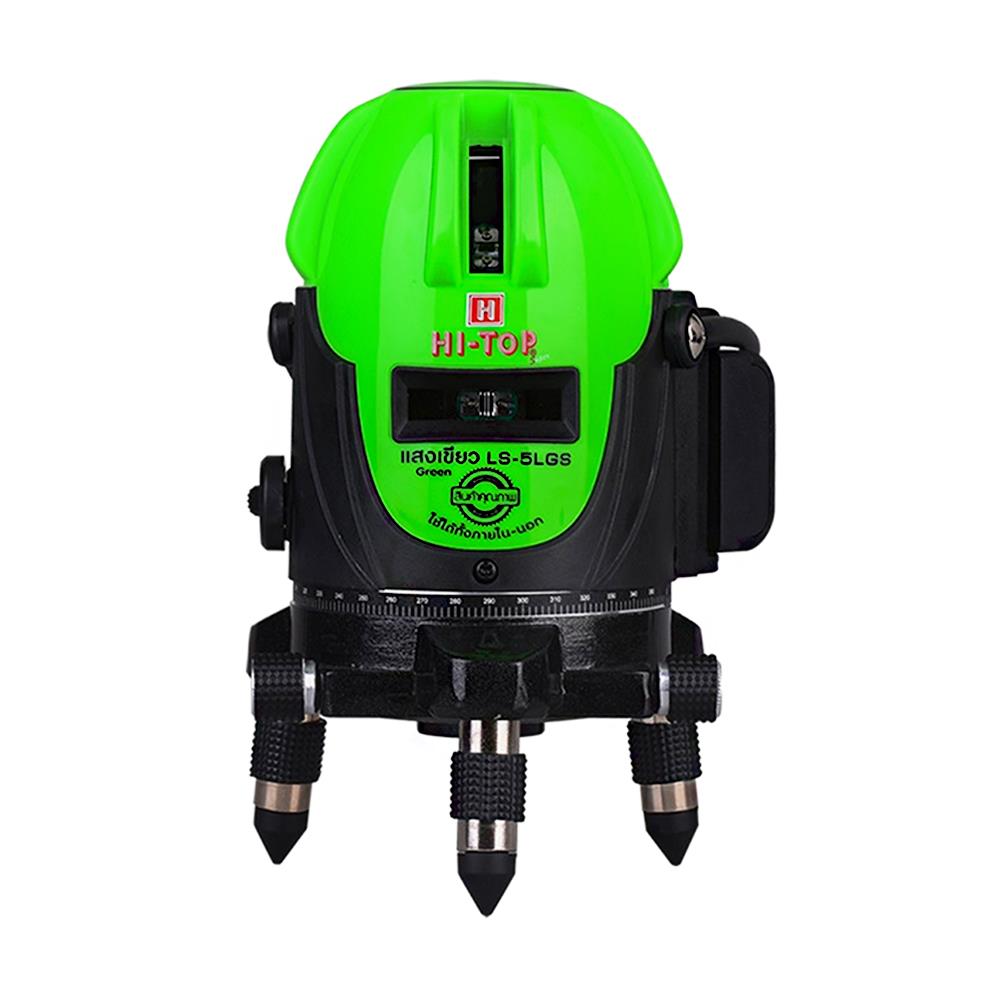 เครื่องวัดระดับเลเซอร์ HI-TOP 5 เส้นแสงสีเขียว พร้อมขาตั้ง
