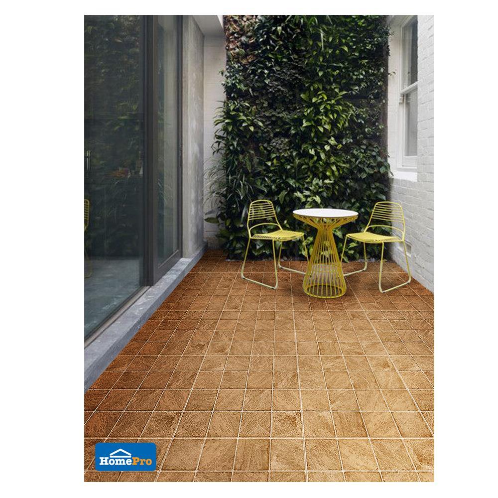 กระเบื้องพื้นพอร์ซเลน  40x40 ซม. CERGRES จากัวร์ น้ำตาล A