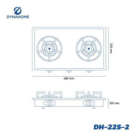 เตาแก๊สตั้งโต๊ะ 2 หัวแก๊ส DYNA HOME DH-225-2_3