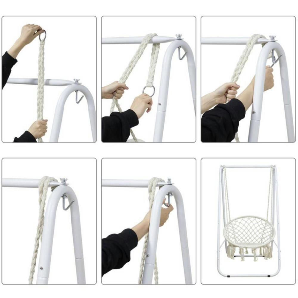 โครงชิงช้า 1 ที่นั่ง SPRING NAPHAT สีขาว