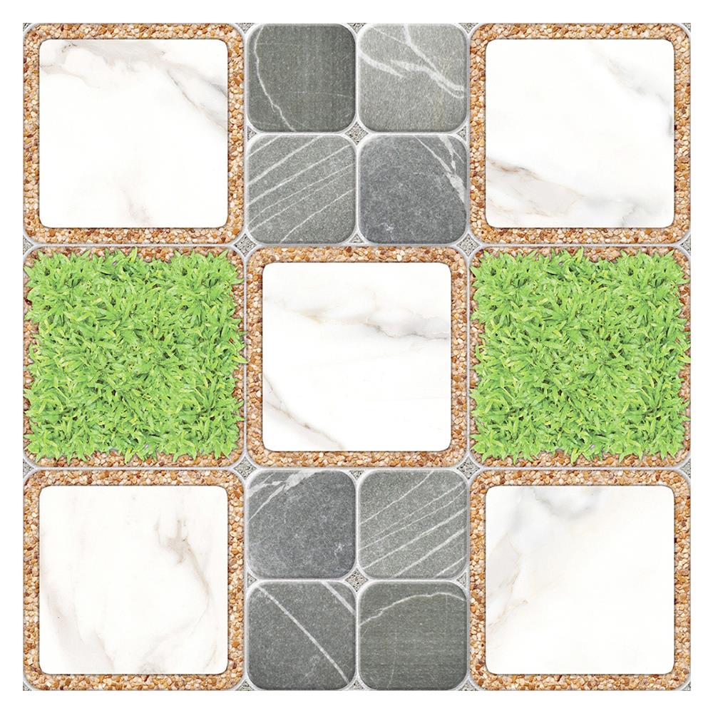กระเบื้องพื้น 16x16 นิ้ว TARA พาโกด้า-ฟิลด์ ขาวเขียว EXC PM