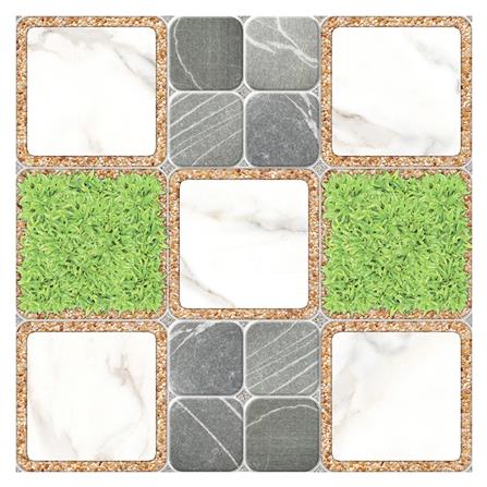 กระเบื้องพื้น 16x16 นิ้ว TARA พาโกด้า-ฟิลด์ ขาวเขียว EXC PM_0