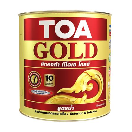 สีรองพื้นสีทองคำอะคริลิก สูตรน้ำ TOA GOLD PW222 สีเหลือง 1/2 PT