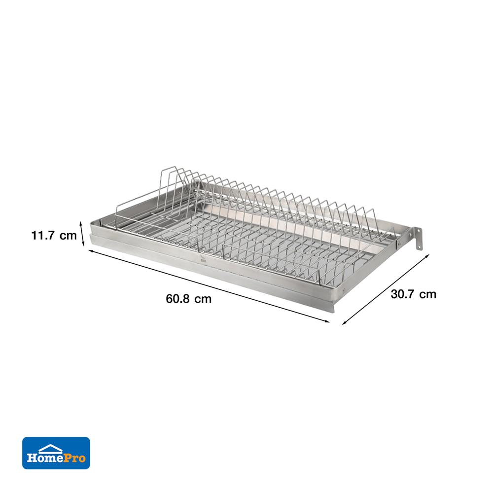 ชั้นคว่ำจานสเตนเลสติดผนัง KECH PANEL 60ซม.