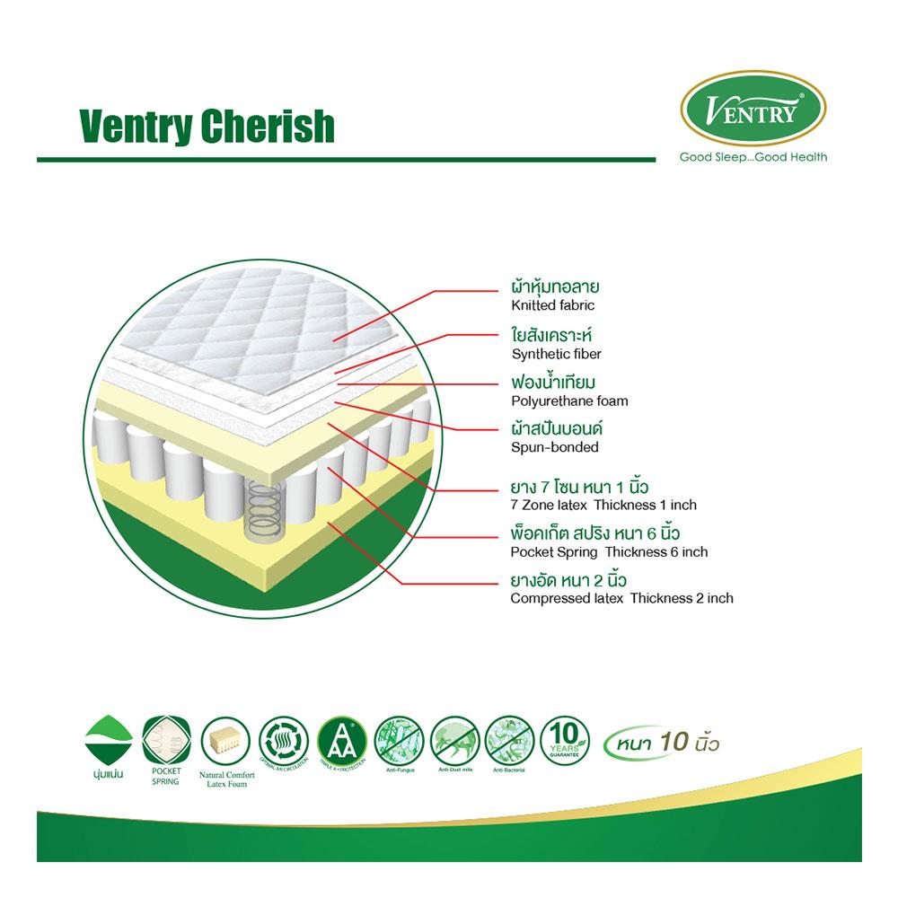ที่นอน 5 ฟุต VENTRY CHERISH