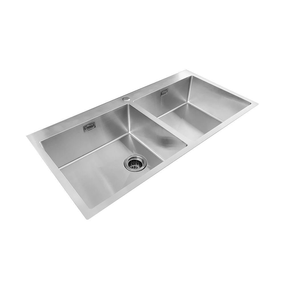 ซิงค์ฝังสแควร์ 2หลุม TEKA TQB สเตนเลส