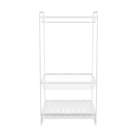 โครงตู้ราวแขวน+ชั้นวาง PLIM 90 ซม. สีขาว_1