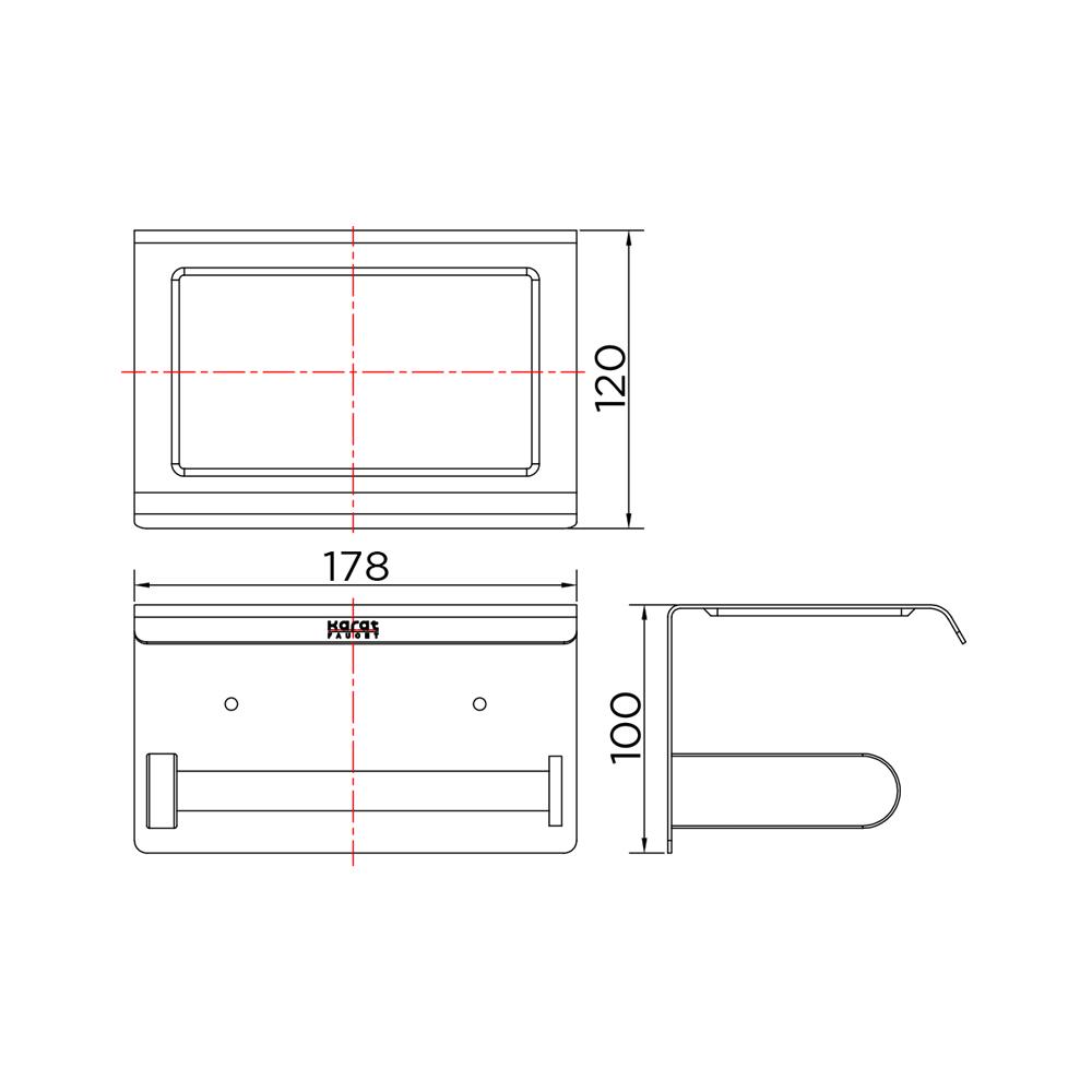 ที่ใส่กระดาษ KARAT FAUCET KB-16-312-55 สีดำ