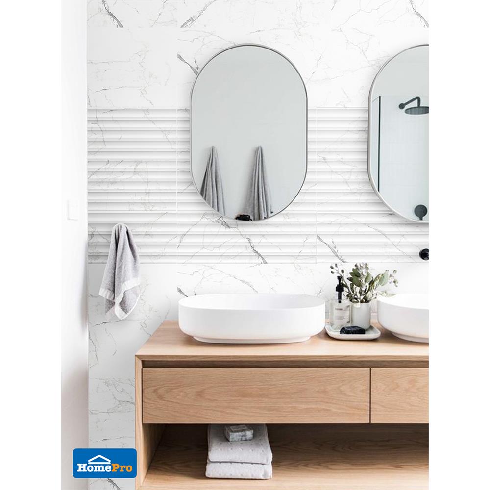 กระเบื้องผนัง 30x80 ซม. TARA อลาสก้า กลาง ไวท์