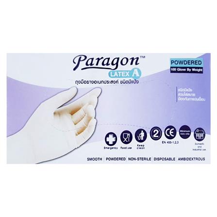 ถุงมือยางอเนกประสงค์ชนิดมีแป้ง PARAGON (L) 50 คู่