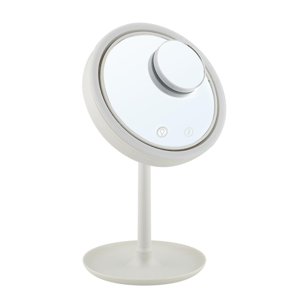 กระจกส่องหน้า LED + พัดลม MOYA 20F001 สีขาว