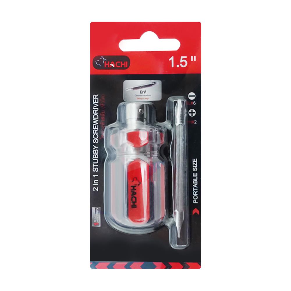 ไขควงหัวสลับ ด้ามโต 2IN1 HACHI 1.5 นิ้ว