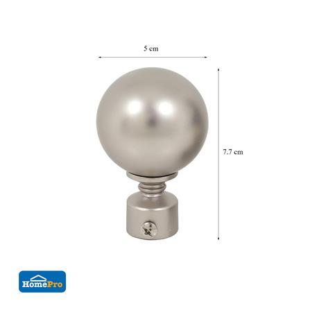 หัว-ท้ายรางผ้าม่าน HOME LIVING STYLE NIC 19 มม. สีเงิน_4