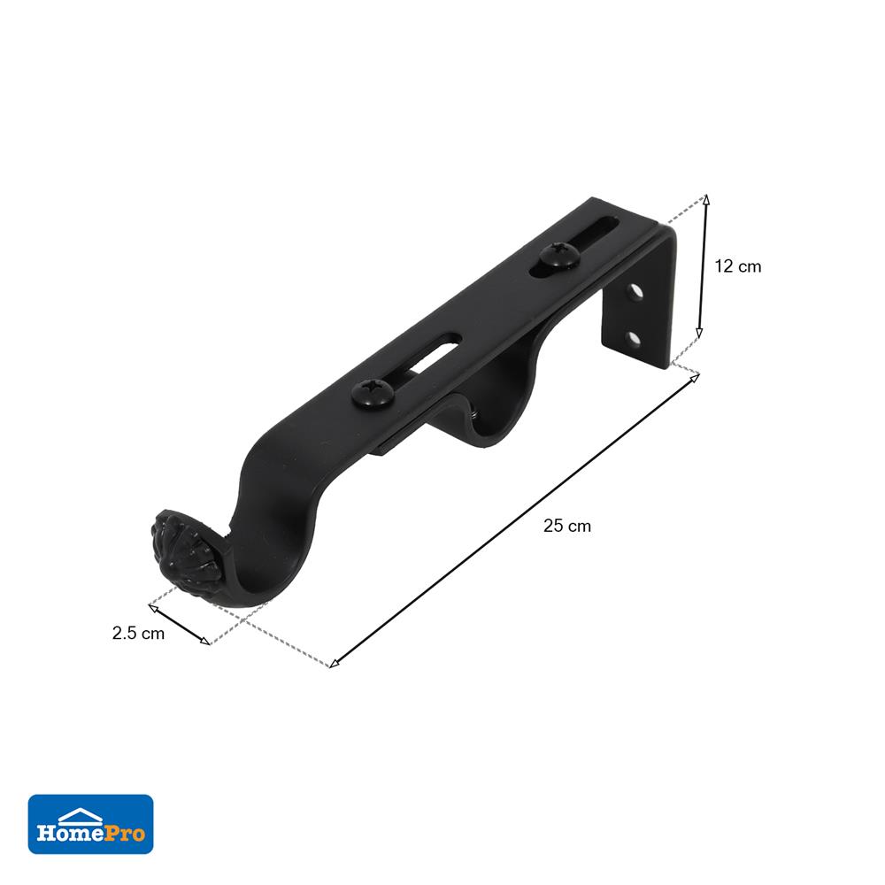 ขารับราง 2 ชั้น HOME LIVING STYLE WD 19 มม. สีดำ