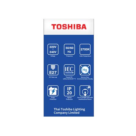 หลอด LED TOSHIBA SUNLIGHT SENSOR 9 วัตต์ WARM WHITE E27_2