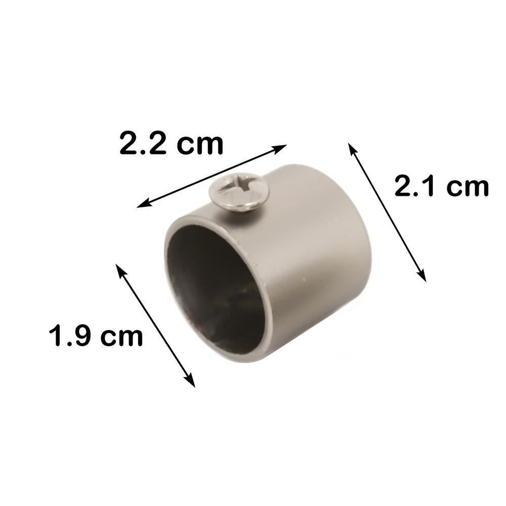 หัว-ท้ายรางผ้าม่าน HOME LIVING STYLE WD 19 มม. สีเงิน