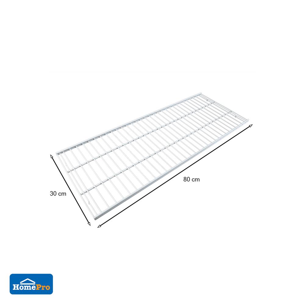 แผ่นชั้นตะแกรง STACKO FLEXI 80x30x2.5 ซม. สีขาว