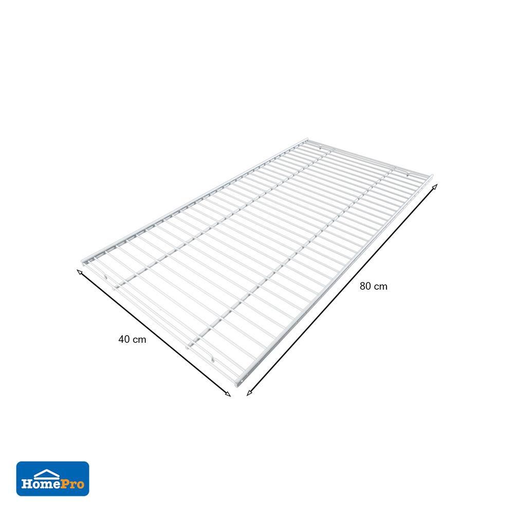 แผ่นชั้นตะแกรง STACKO FLEXI 80x40x2.5 ซม. สีขาว