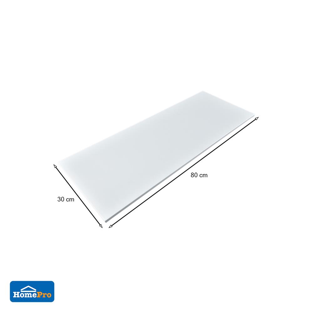 แผ่นชั้นเหล็กเรียบ STACKO FLEXI 80x30x2.5 ซม. สีขาว