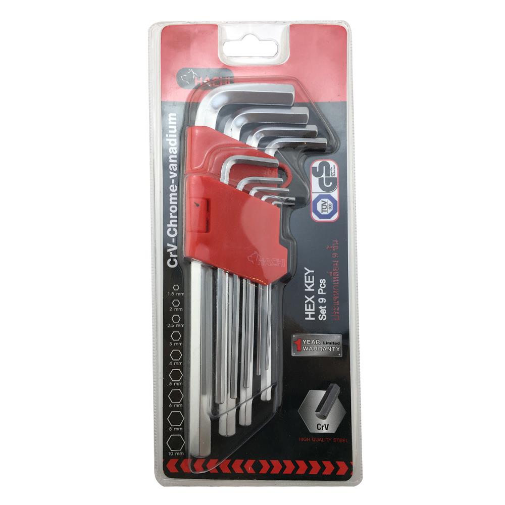 ประแจหกเหลี่ยม HACHI 9 ชิ้น/ชุด