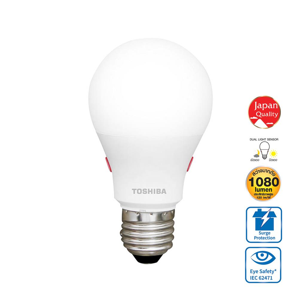 หลอด LED TOSHIBA SUNLIGHT SENSOR 9 วัตต์ DAYLIGHT E27