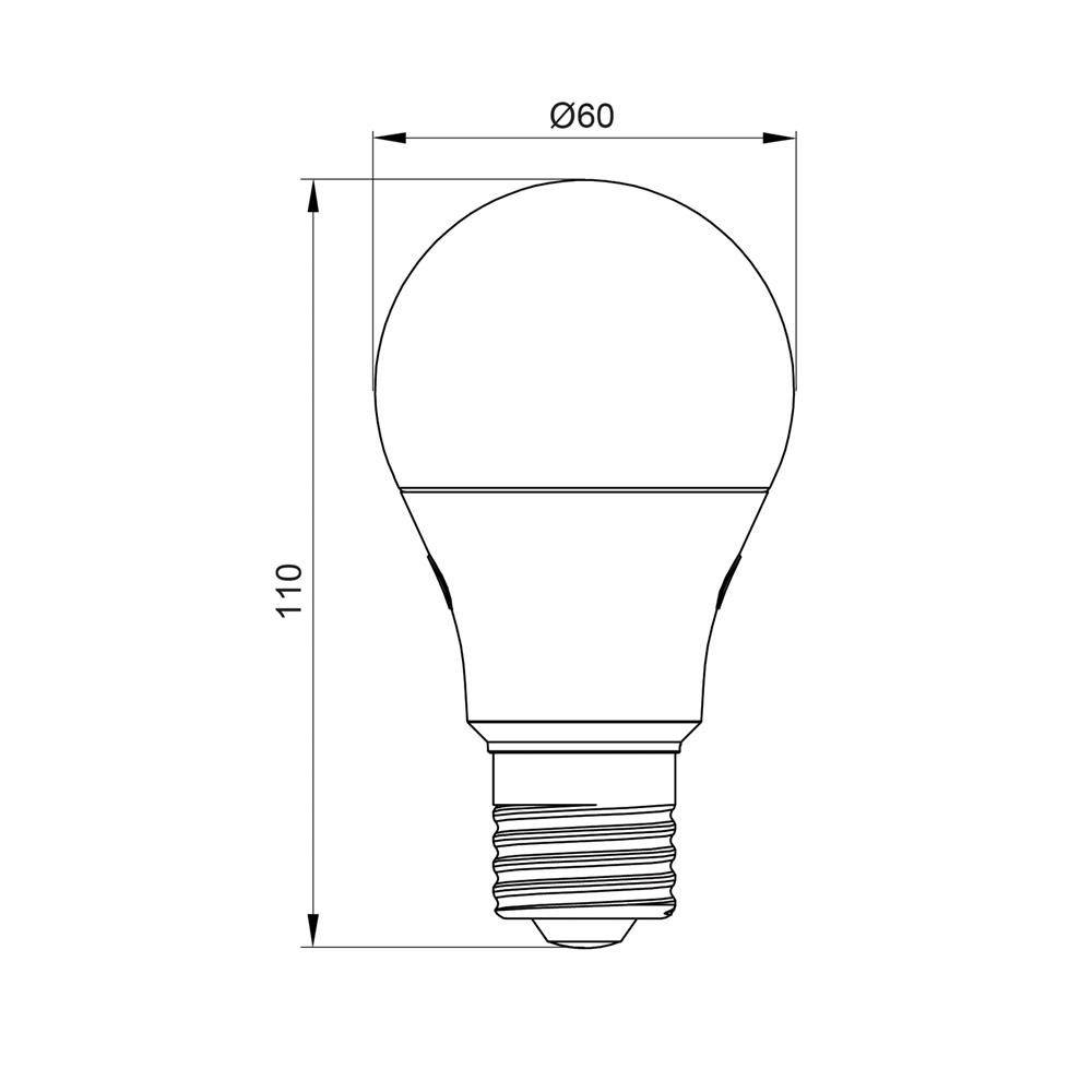 หลอด LED TOSHIBA SUNLIGHT SENSOR 9 วัตต์ DAYLIGHT E27