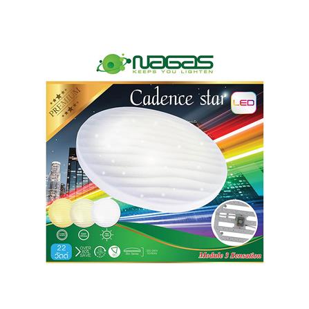 ไฟเพดาน LED NAGAS CADENCE STAR 18 นิ้ว 22 วัตต์ DAYLIGHT/COOL WHITE/WARM WHITE สีขาว_2