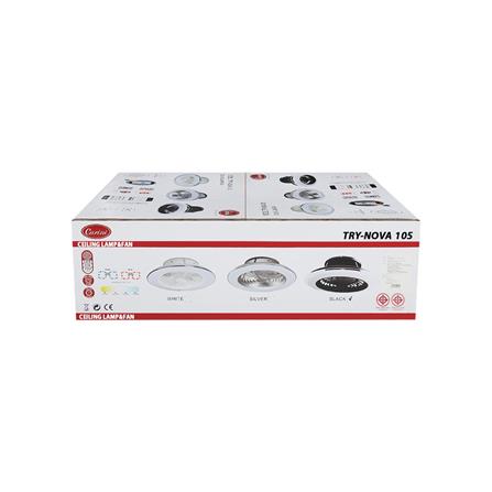 พัดลมไฟเพดาน LED CARINI TRY-NOVA105BK 60 วัตต์ COOLWHITE/DAYLIGHT/WARMWHITE สีดำ 25 นิ้ว_6