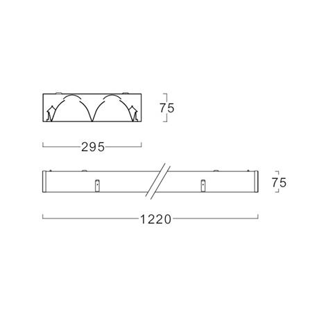 โคมตะแกรงติดลอย LUMAX 9D-00137 2X18 วัตต์ สีขาว_2