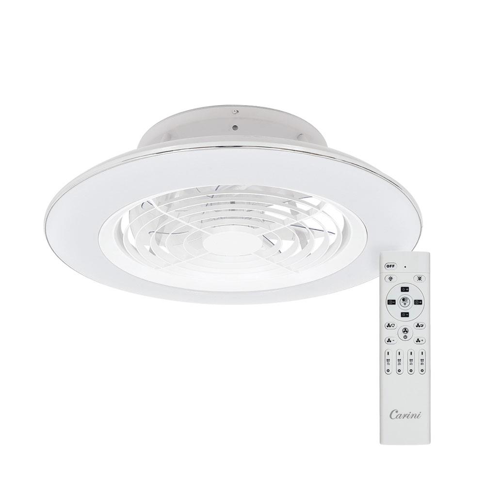 พัดลมไฟเพดาน LED CARINI TRY-NOVA105WH 60 วัตต์ COOLWHITE/DAYLIGHT/WARMWHITE สีขาว 25 นิ้ว