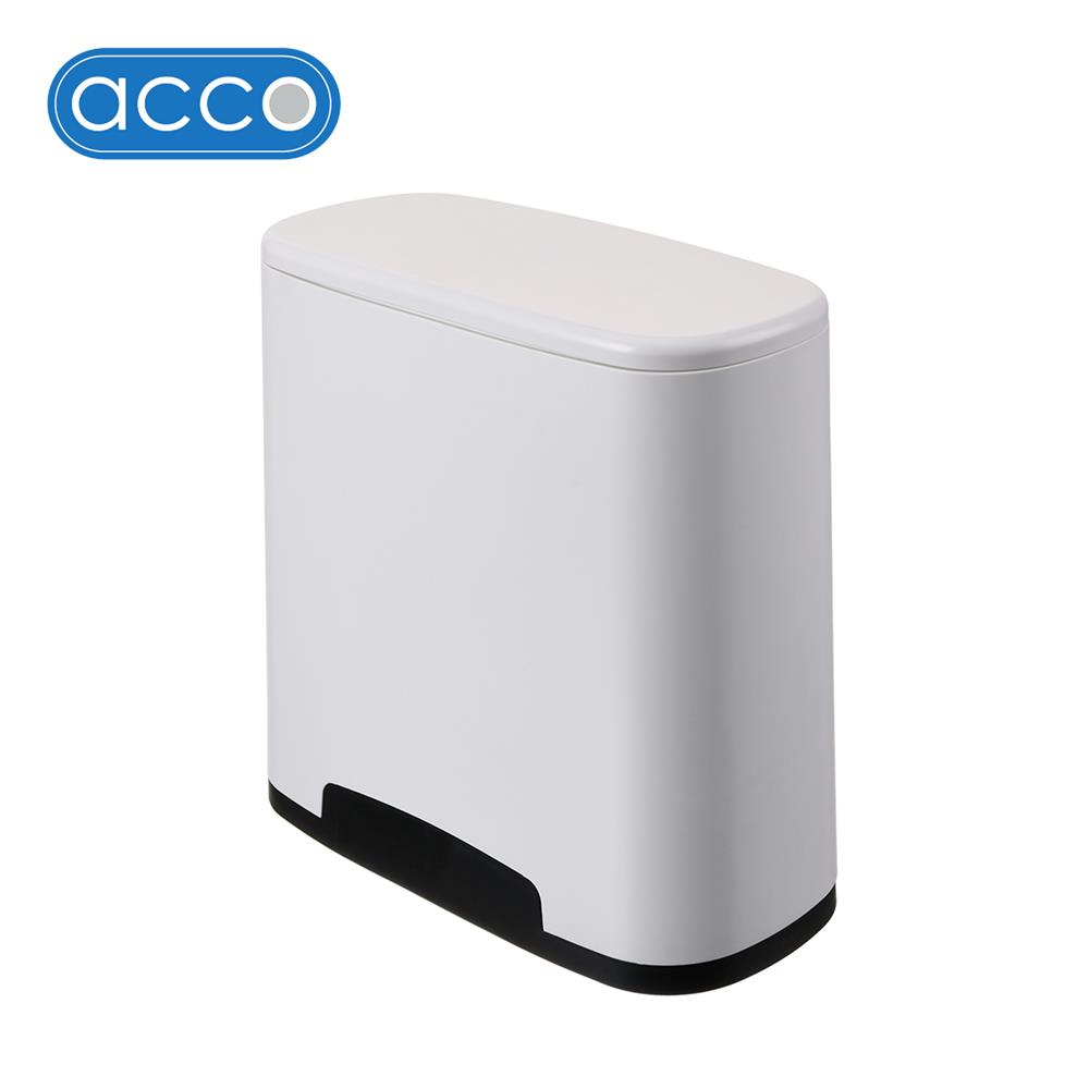 ถังขยะเหลี่ยมฝากด ACCO NEAT 10 ลิตร สีขาว