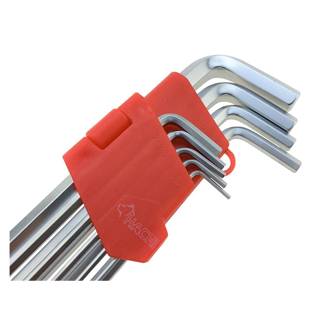 ประแจหกเหลี่ยม (รุ่นยาวพิเศษ) HACHI 9 ชิ้น/ชุด