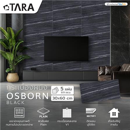 กระเบื้องผนัง 30x60 ซม. TARA ออสบอร์น แบล็ค 0.9 ตร.ม._6