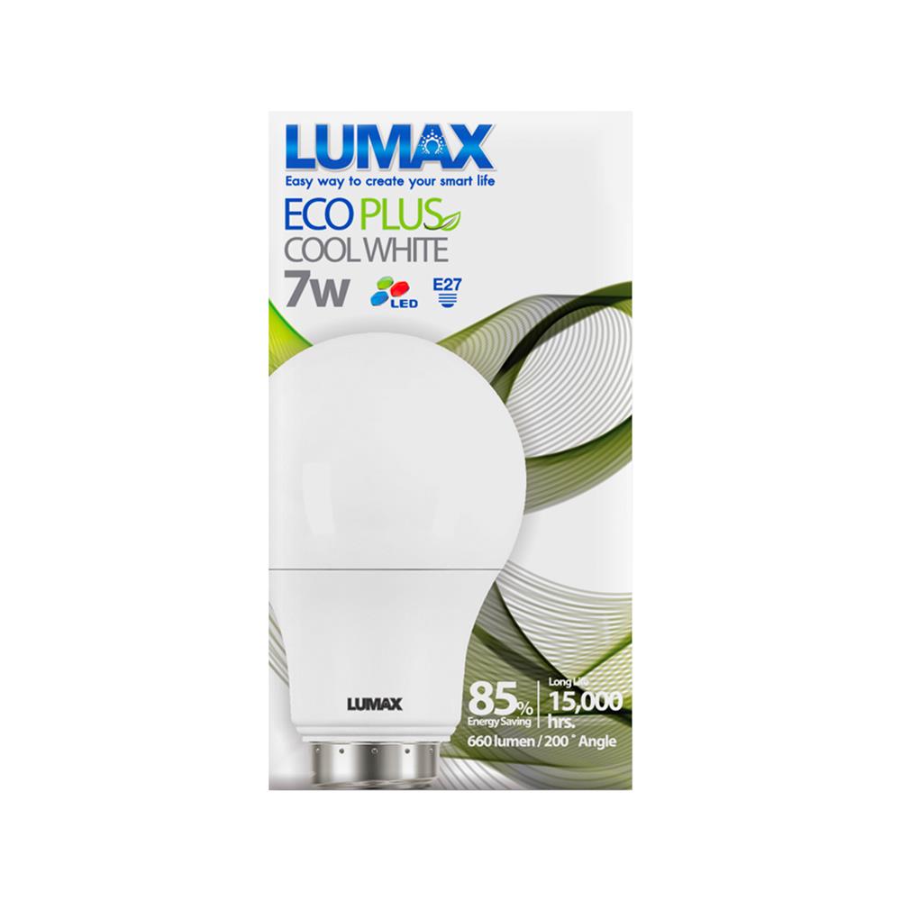หลอด LED LUMAX A60 ECO PLUS 7 วัตต์ E27 COOLWHITE