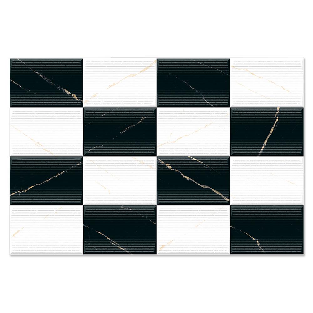 กระเบื้องผนัง 30x45 ซม. TARA ไทเลอร์กลาง ขาว-ดำ 0.81M2