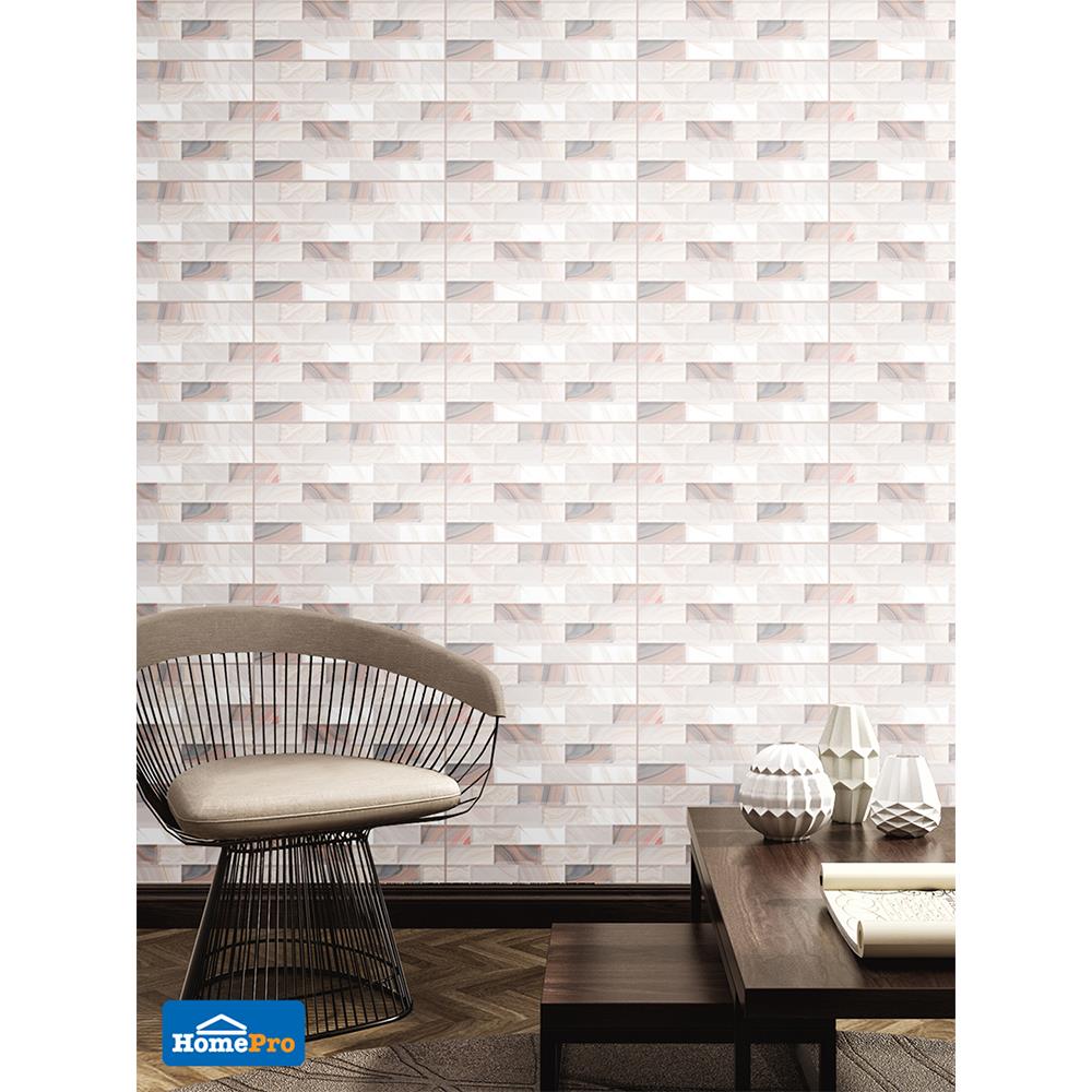 กระเบื้องผนัง 25x40 ซม. อลิน่า บราวน์ 1M2