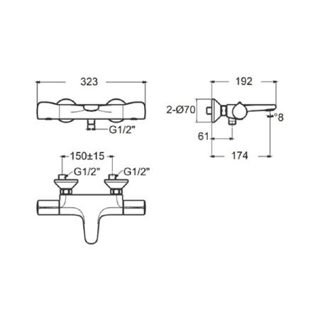 ก๊อกผสมอ่างอาบ AMERICAN STANDARD FFAS4949-609500BT0_1