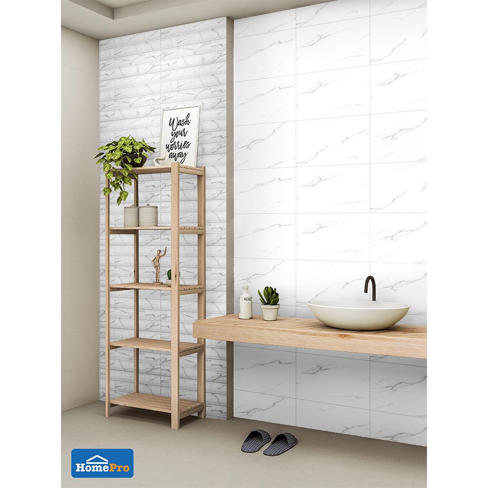 กระเบื้องผนัง 30x45 ซม. TARA นิวลิน กลาง ไวท์ 0.81M2