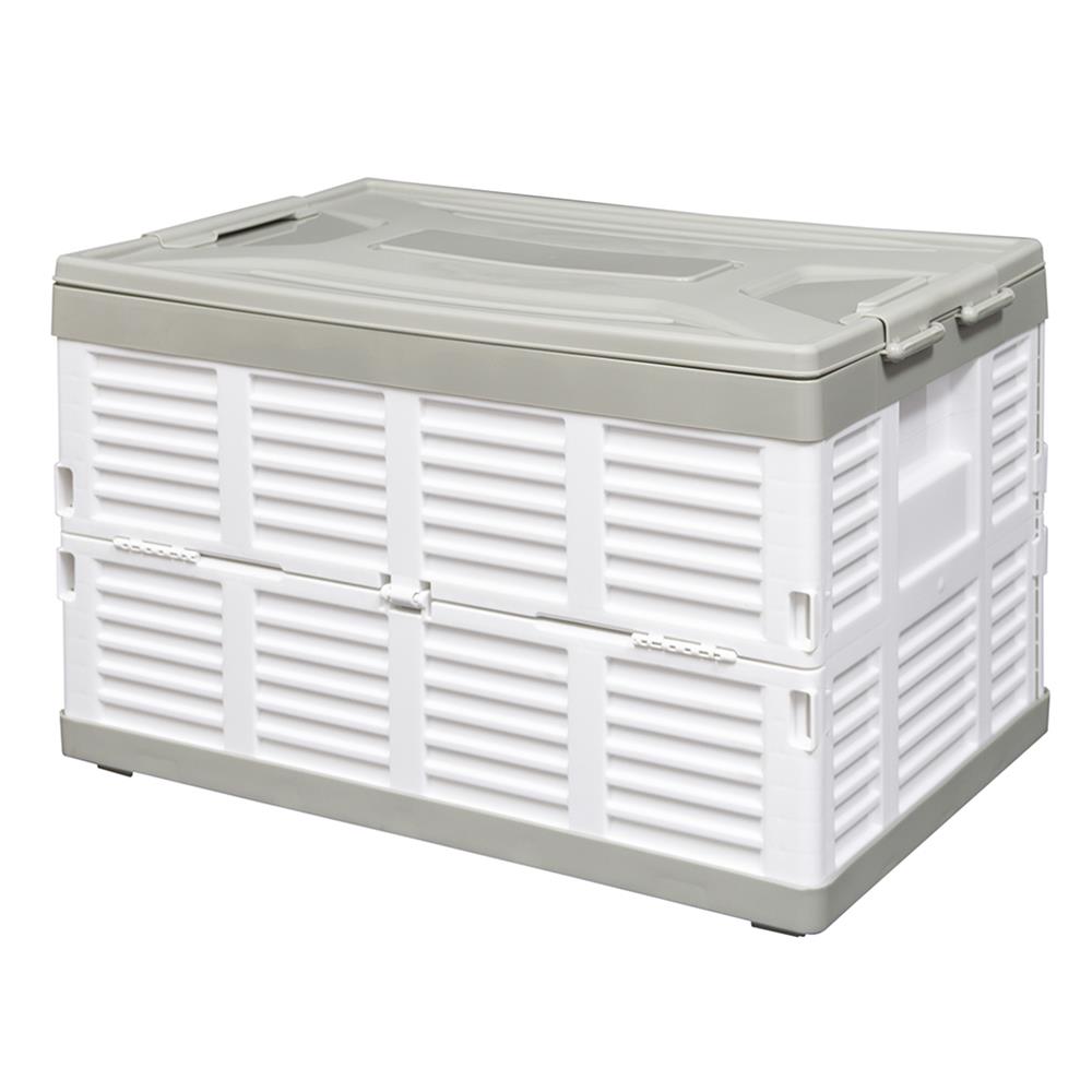 กล่องเก็บของพับได้ STACKO 37x56x35.5 ซม. สีเทา/ขาว