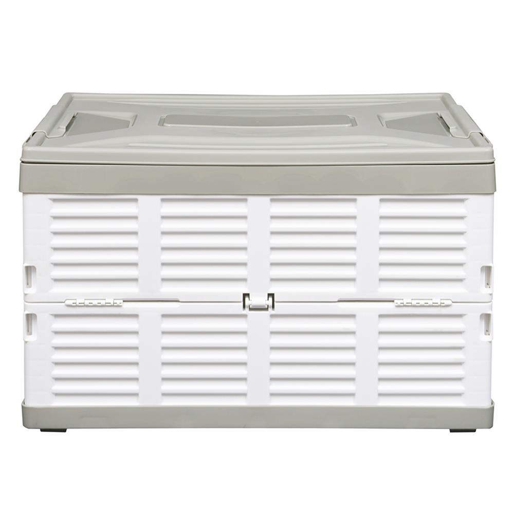 กล่องเก็บของพับได้ STACKO 37x56x35.5 ซม. สีเทา/ขาว