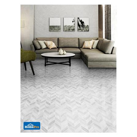 กระเบื้องพื้น 18x18 นิ้ว COTTO เซฟรอน มาร์เบิล เทาอ่อน_1