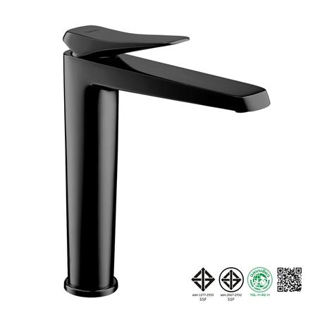 ก๊อกอ่างล้างหน้าเดี่ยว COTTO CT1242AY(BL) สีดำ_2