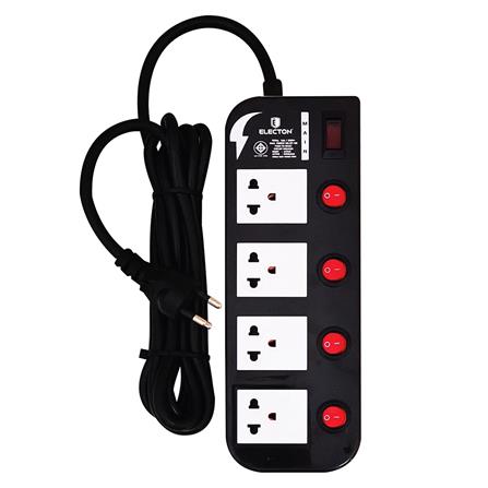 รางปลั๊กไฟ 4ช่อง 5สวิตซ์ 16A ELECTON EP-GS4553DC 3 ม._1