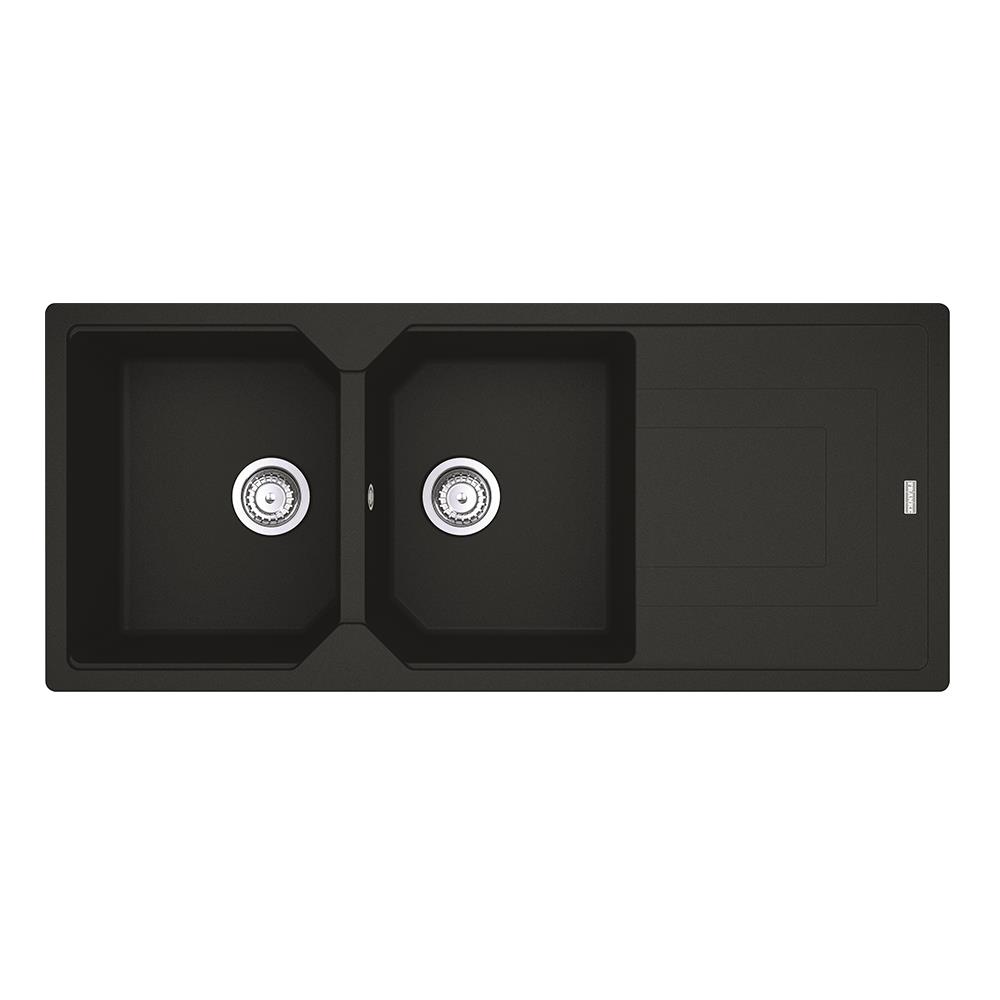ซิงค์ฝัง 2หลุม 1ที่พัก FRANKE UBG 621-116 แกรนิต สีดำ