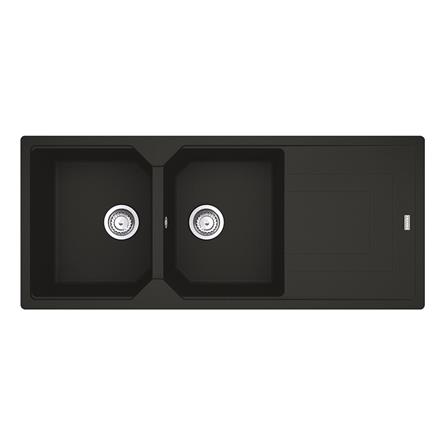 ซิงค์ฝัง 2หลุม 1ที่พัก FRANKE UBG 621-116 แกรนิต สีดำ