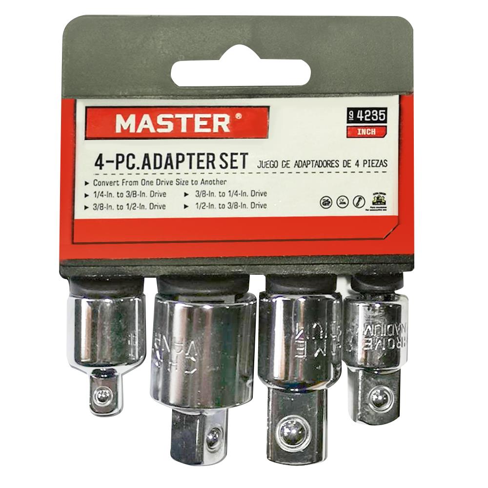 ชุดข้อต่อ เพิ่ม-ลดขนาดหัวบล็อก MASTER 4 ชิ้น/ชุด