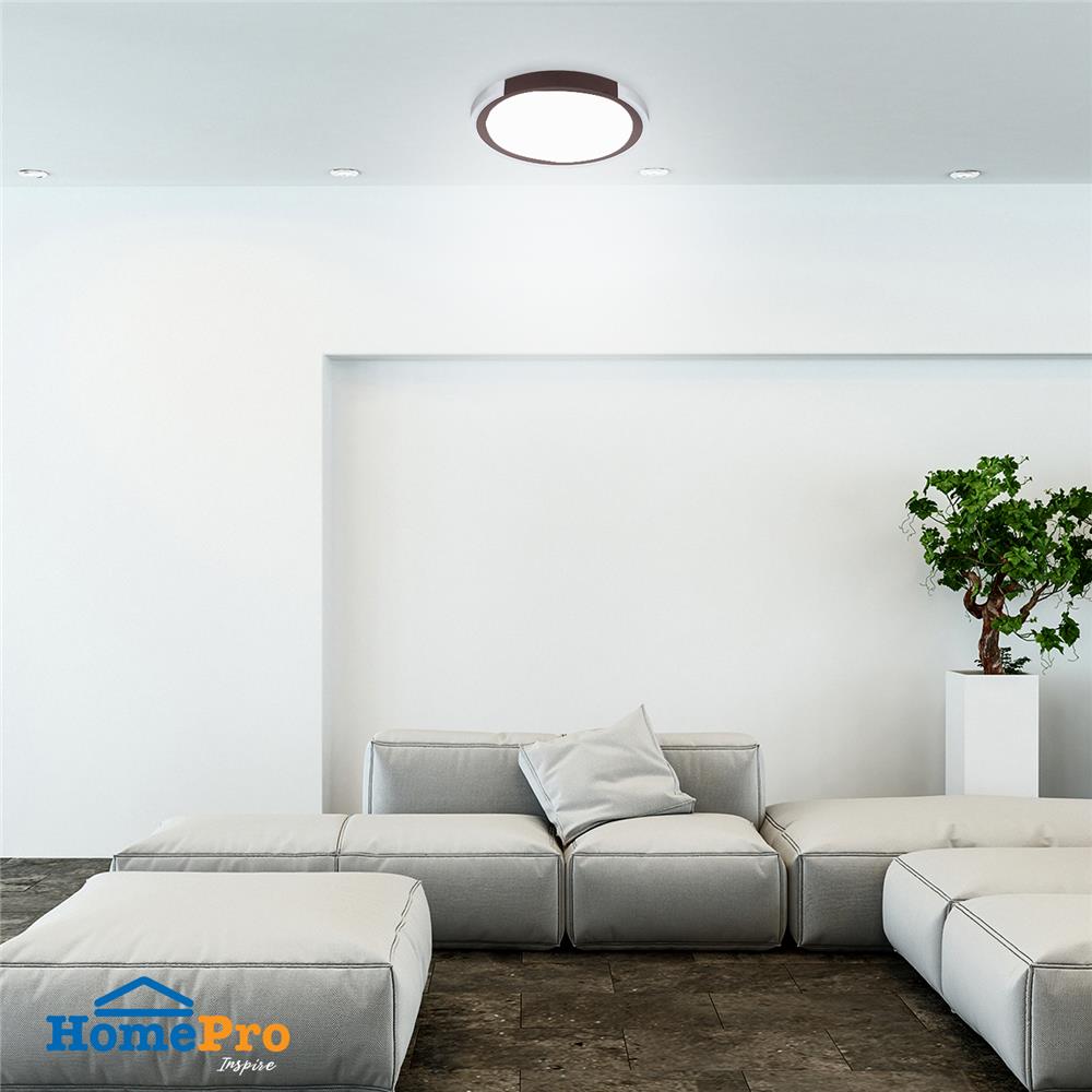 ไฟเพดาน LED CARINI JS127 21 นิ้ว 36 วัตต์ DAYLIGHT สีน้ำตาล